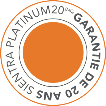 Insigne de garantie Sientra Platinum de 20 ans